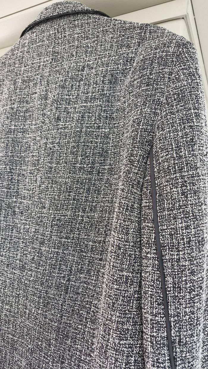 Manteau long gris et noir chiné M&S Mode - photo numéro 8