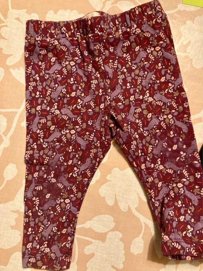 Lot deux leggings 6 mois - photo numéro 2