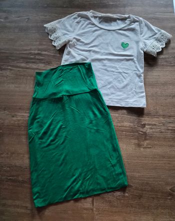 Ensemble jupe tube Tee-shirt 
