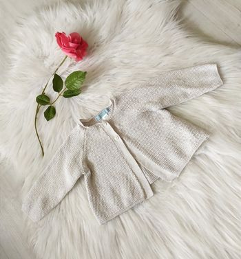 Gilet bébé en coton gris clair Obaibi 6 mois 68 cm