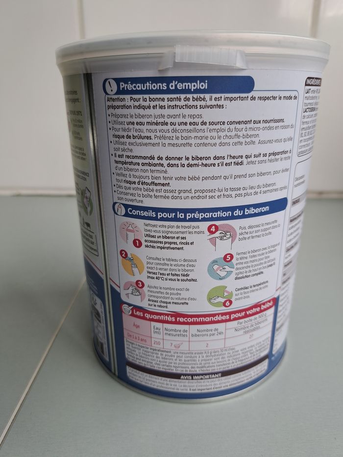 Boîte de lait Guigoz Junior 4 - photo numéro 3