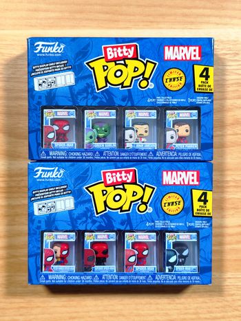Lot de 2 Boîtes Funko Bitty Pop! Marvel - 8 Micro-Figurines (Dont 2 Chase)