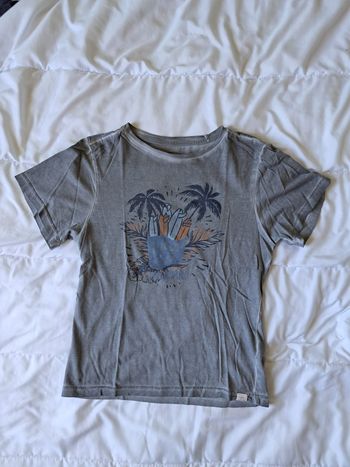 T shirt gris LONGBOARD 12 ans