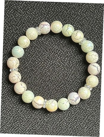 Bracelet multicolore et argenté en perles taille unique jamais porté