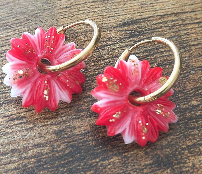 Boucles d'oreilles faites mains - photo numéro 8