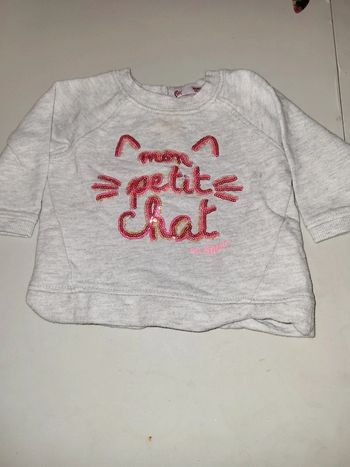 Sweat gris Dpam 6 mois
