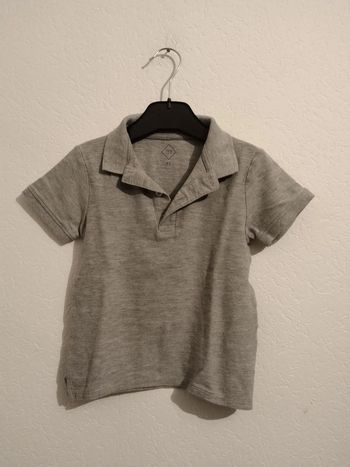 polo gris manches courtes tex garcon 4 ans