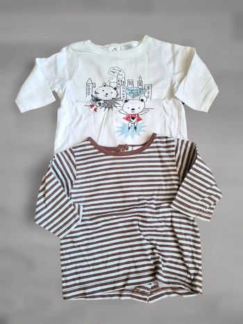 Lot 2 t-shirts manches longues garçon