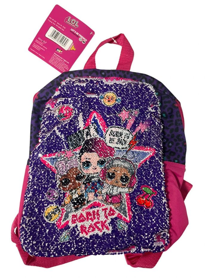 Sac à dos sequin poupée Lol MGA 30 x 25 cm neuf - photo numéro 2
