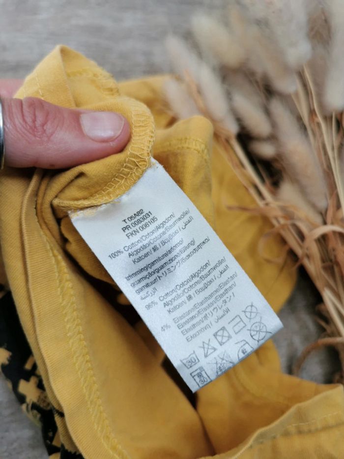 🌸Tee-shirt Timberland 12mois moutarde manches longues - photo numéro 8