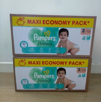 Lot couches Pampers harmonie taille 3