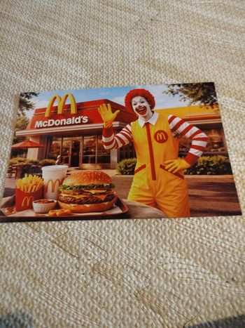 Plaque publicitaire motif mc Donald's neuf