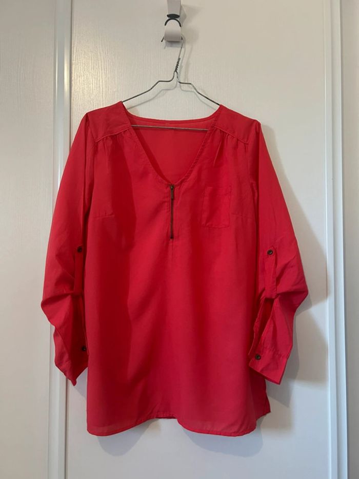 Blouse fluide corail Zara - photo numéro 3
