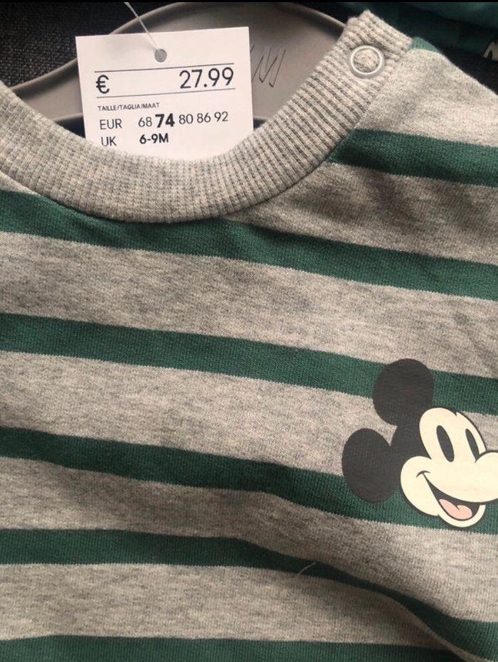 Ensemble bébé 3 pièces Mickey, Disneyland, vêtements baby boy, tenue garçon - photo numéro 5