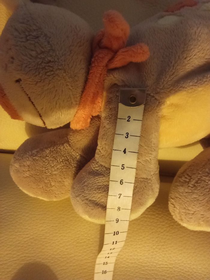 Doudou lapin jollymex Nattou beige marron clair vintage billes - photo numéro 9