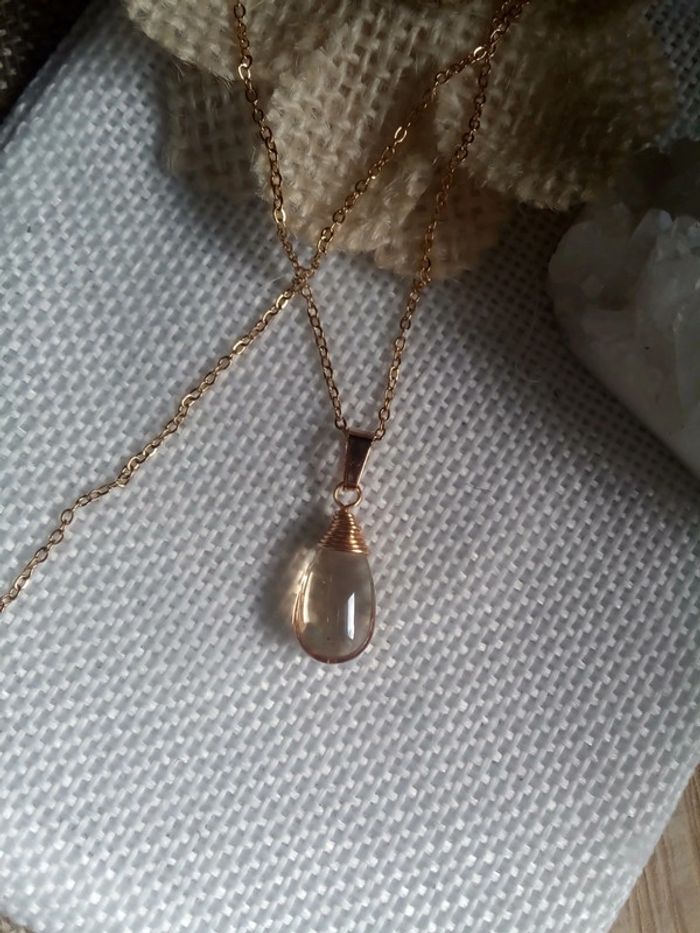 Collier goutte de champagne - photo numéro 4