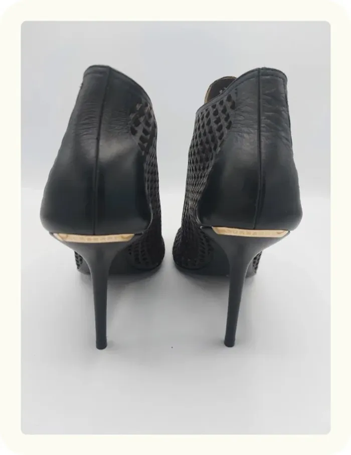 Bottines ouvertes escarpin cuir Burberry - photo numéro 4