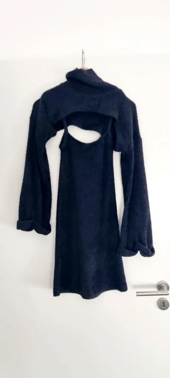 Ensemble Robe et gilet moumoute noir 36 asos - photo numéro 10