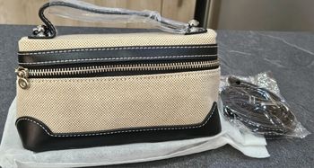 Neuf Jolie sac à main femme beige et noir