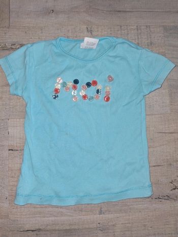 Tee shirt manche courte moi fille 4 ans