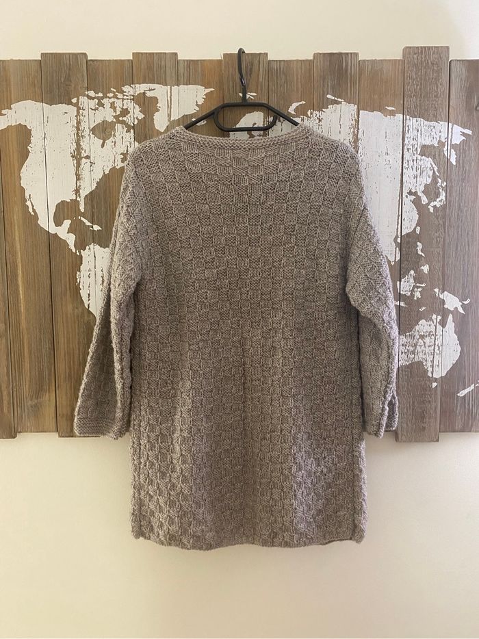 Gilet long tricoté main Taille S - photo numéro 7