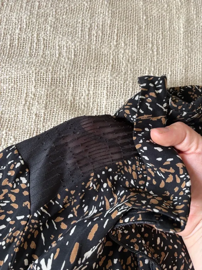 Lot blazer et chemise One Step – tailles 38 et 36 – motif moucheté noir marron - photo numéro 4