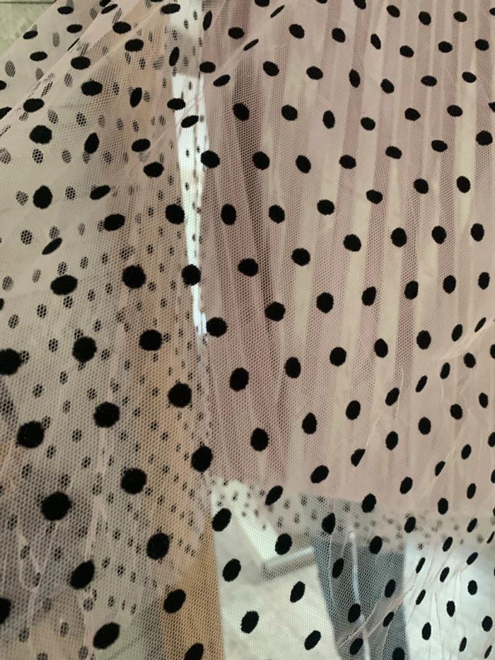 Jupe longue tulle rose à pois taille L/XL - photo numéro 5