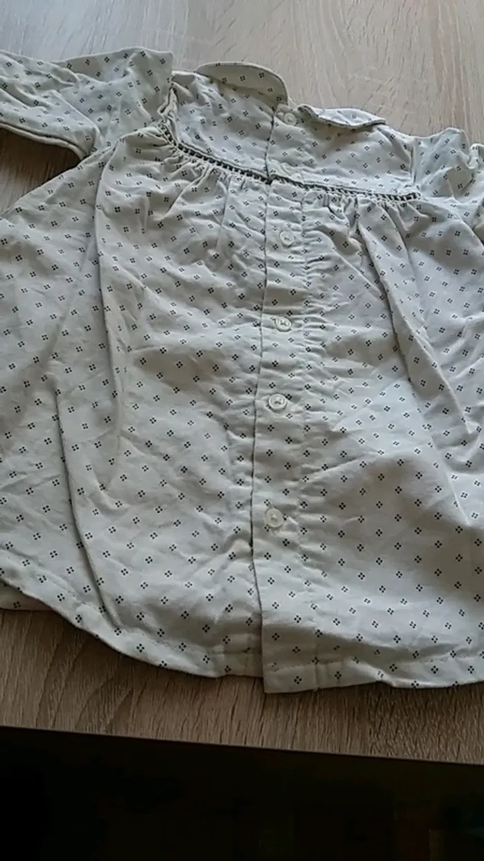 Robe longue à manches longue à motifs 3 mois - photo numéro 3