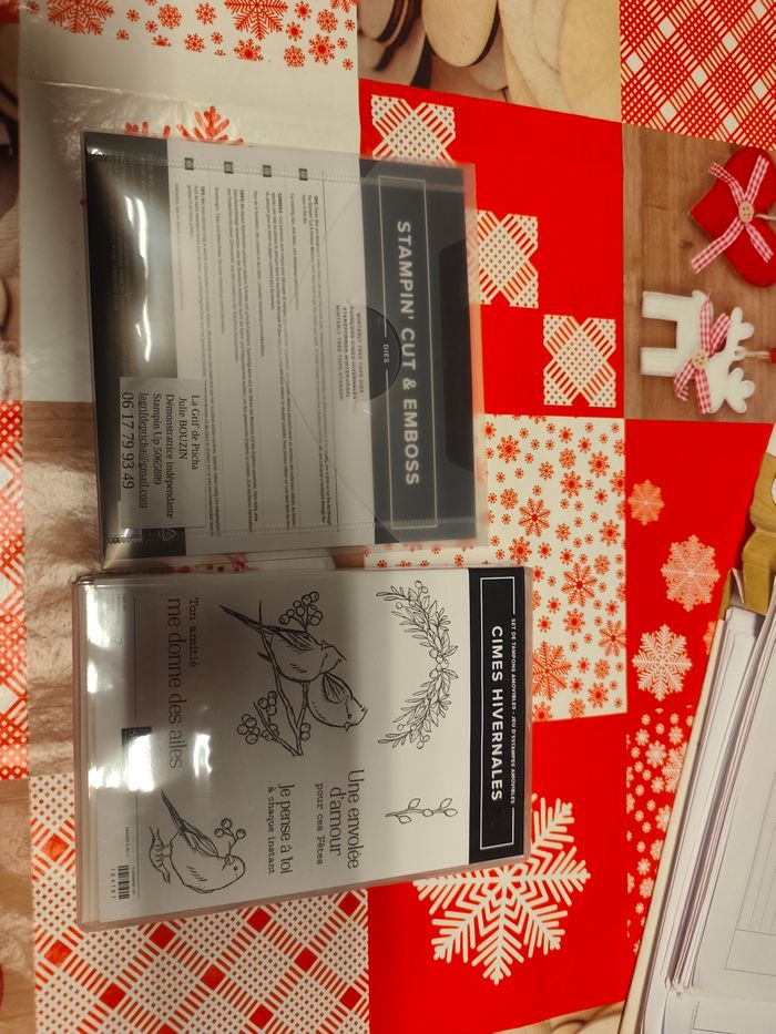 lots cimes hivernales stampin up dies et tampons neuf jamais utilisé juste ouvert pour les photos - photo numéro 2