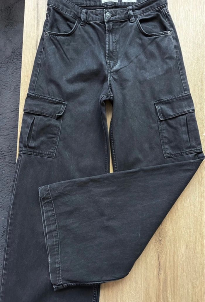 Jeans large neuf noir Taille 36 Bershka - photo numéro 3