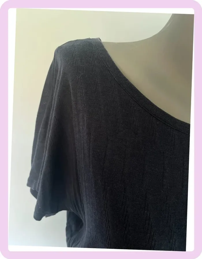 T-shirt bleu marine semi-transparent Comptoir des Cotonniers – Taille 3 (XL/XXL), manches courtes - photo numéro 2