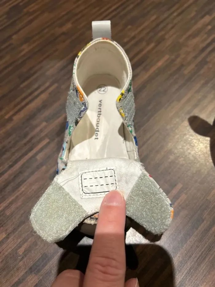 Chaussons a scratchs garcon en toile imprimée vehicules et cuir vert baudet taille 22 - photo numéro 12
