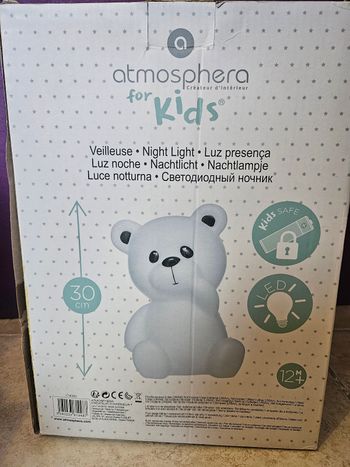 Veilleuse ourson 30cm