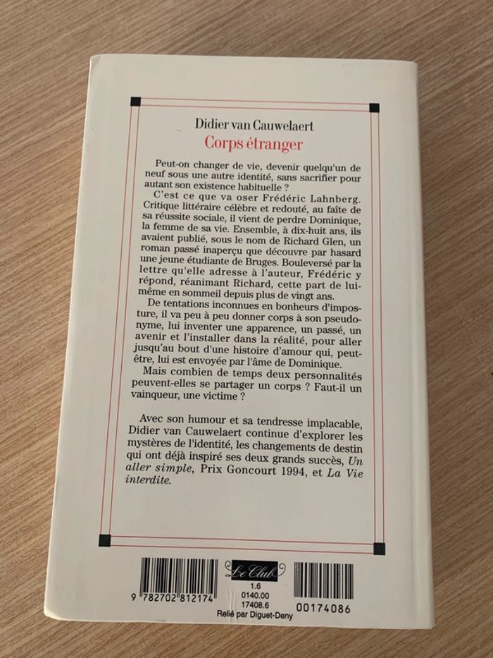 Livre didier van cauwelaert corps étranger - photo numéro 2