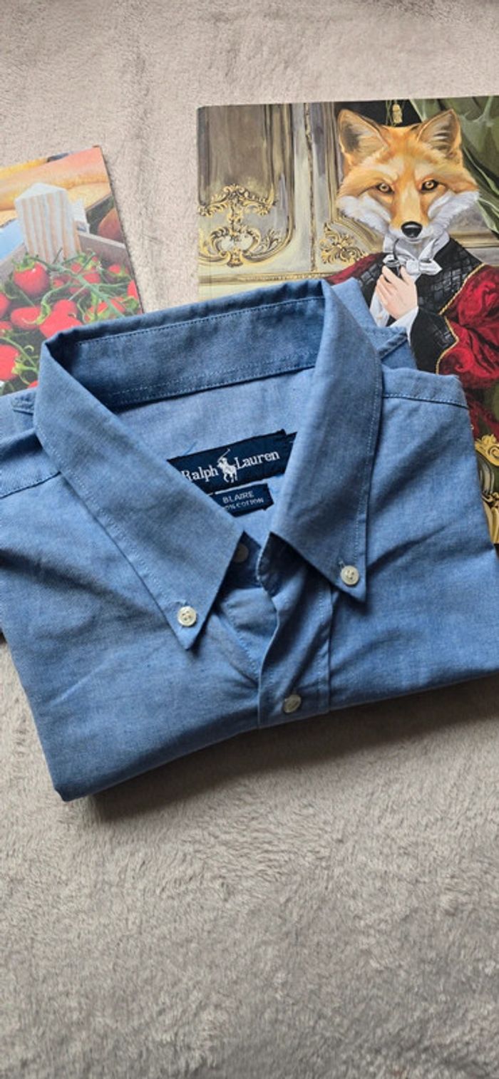 Chemise Ralph Lauren Homme XL Bleu Ciel Manches Courtes - photo numéro 2