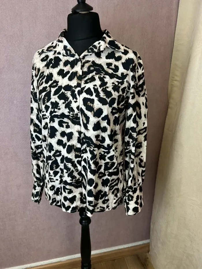 Top femme chemise femme léopard blouse femme taille 38 taille 40 - photo numéro 2