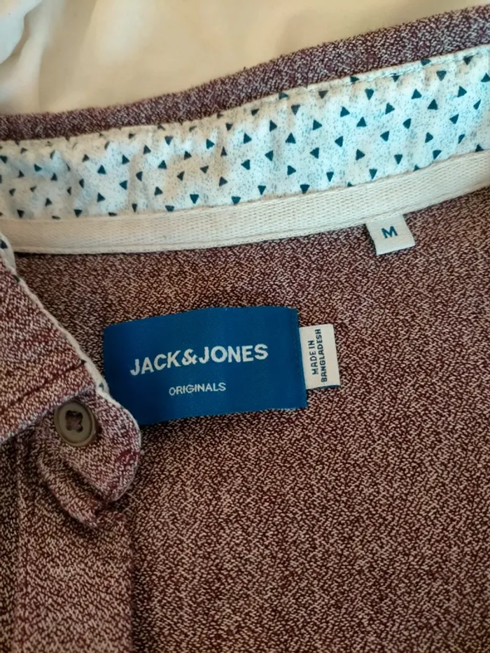 Chemise Jack and Jones bordeaux - photo numéro 5