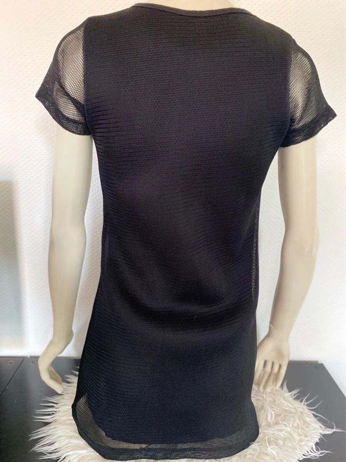 Long t-shirt noir 🌸 S - photo numéro 6