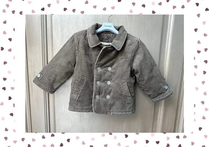 Manteau en velours marron 2/3 ans