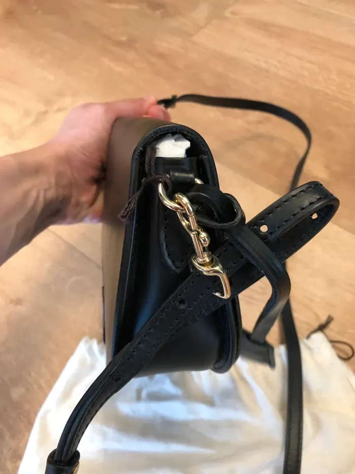Sac bandoulière Boldrini noir - photo numéro 6