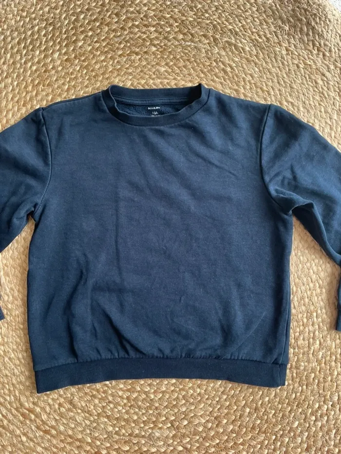 Sweat uni bleu marine 10 ans Kiabi - photo numéro 3