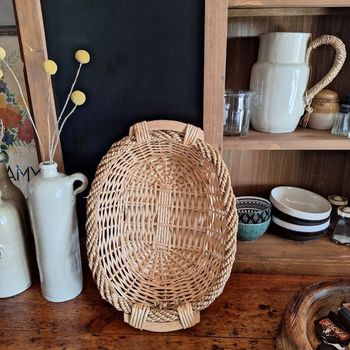 Corbeille rotin vintage