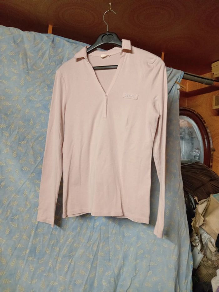 Blouse manche longue col v