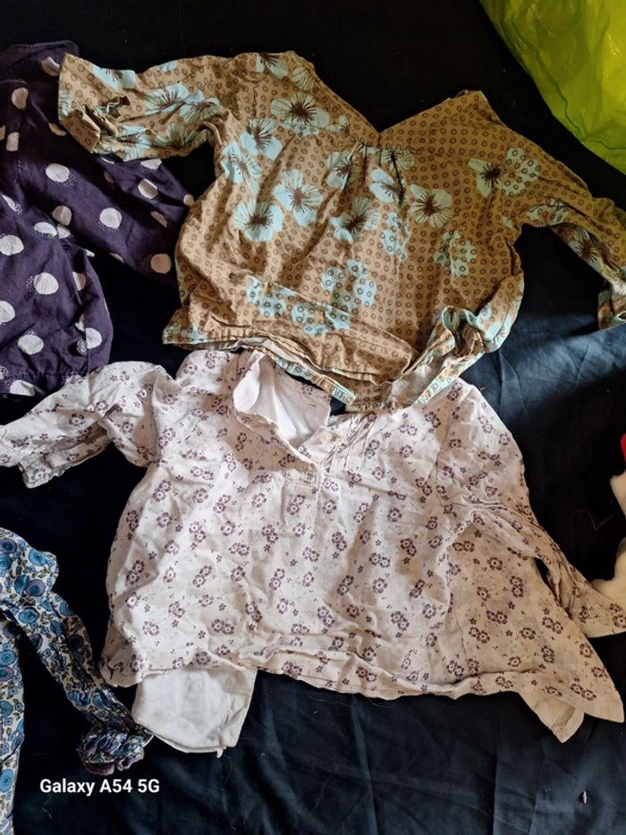 Lot 4 chemisier fille 12 mois - photo numéro 3