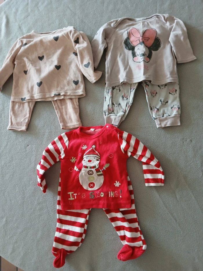 Lot pyjamas 2 pièces 12 mois