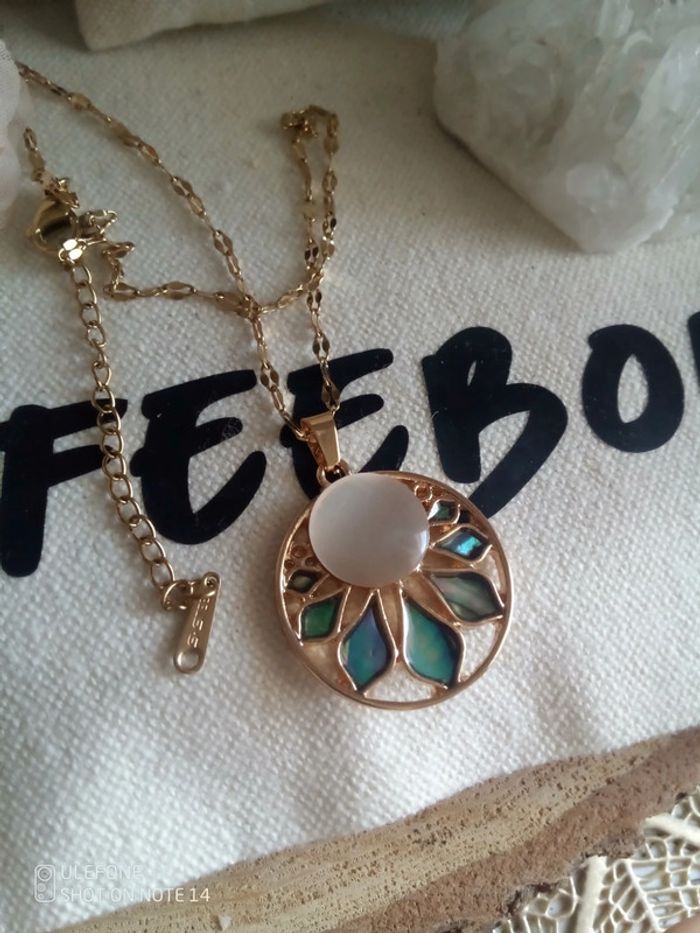 Collier ormeaux et sélénite - photo numéro 2