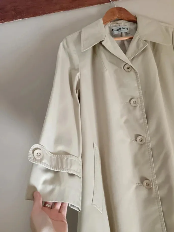 Trench mi-long crème Blizzand années 70 - photo numéro 7