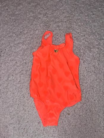 Maillot de bain corail cœur bébé