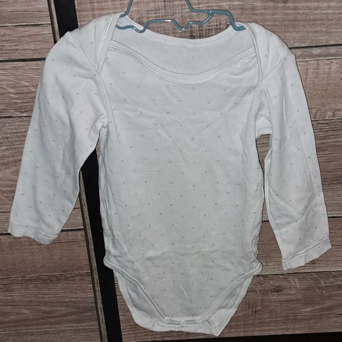 Body blanc manches longues 18 mois