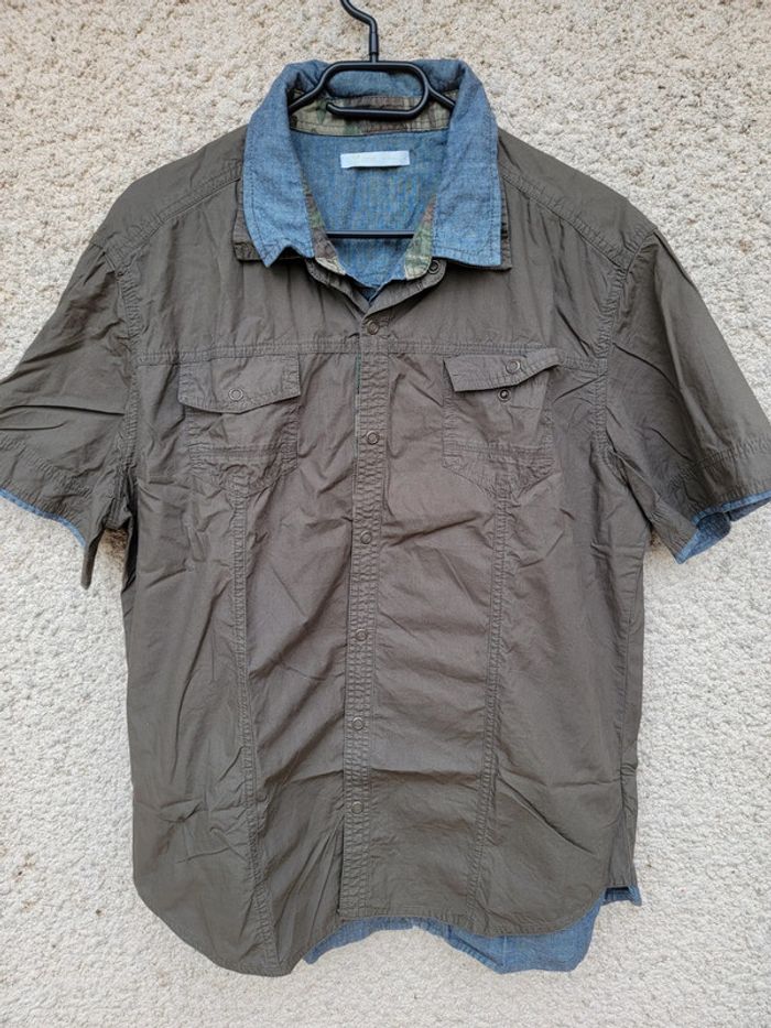Chemise cargo militaire vintage baggy oversize